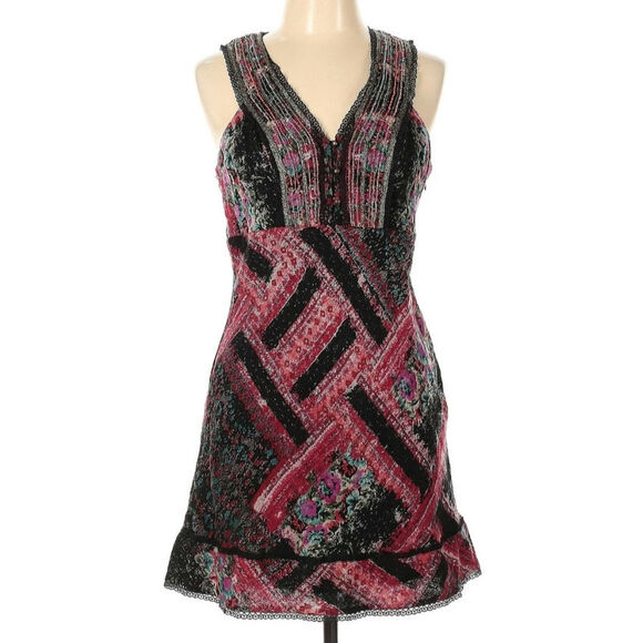 Free People Vintage Wool Size 12 Beaded Dress - Picture 3 of 7